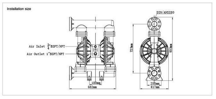 Air operated diaphragm pump-Plastic-JMK80